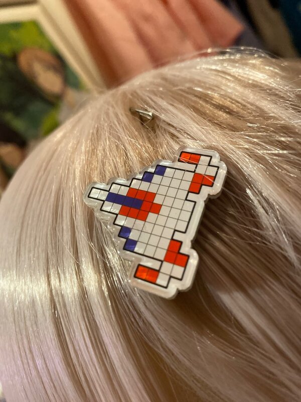 Заколка для волос для косплея из японского аниме «данганронпа», мозаичная заколка в форме симпатичного самолета, реквизит для вечеринки, подарок для девочек