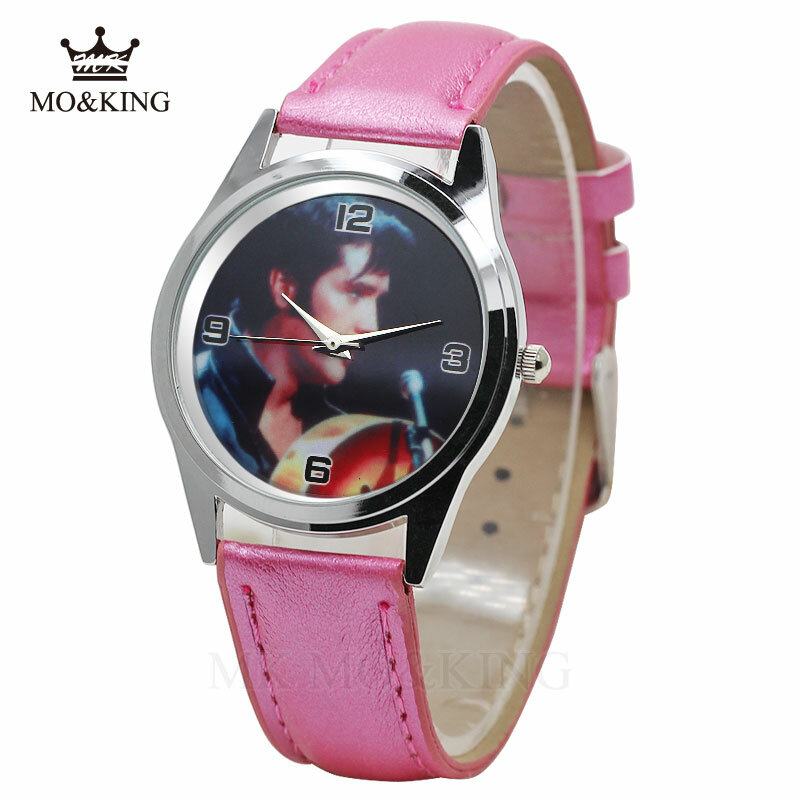 Die Neue Mode Armbanduhr für Primäre und Mittelschule Jungen Mädchen Schwarz Leder Band Farbe Bild Kinder Uhren Zegarek