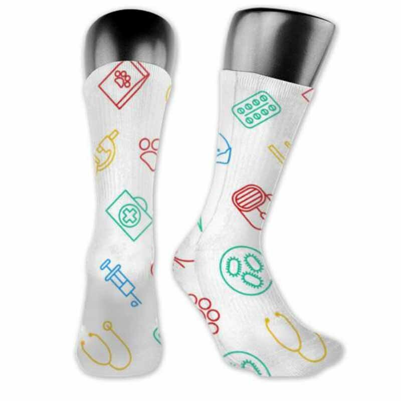Носки с изображением на заказ для мужчин и женщин, осенние длинные носки в стиле Харадзюку, новые носки средней длины с принтом на заказ, Прямая поставка