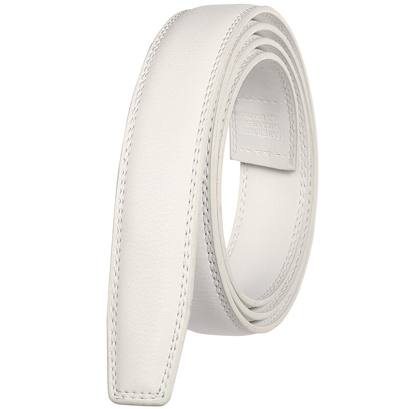 3.0cm 3.1cm Width Leather Belt No Buckle Designer Belts Men High Quality Leather Strap 110-130cm