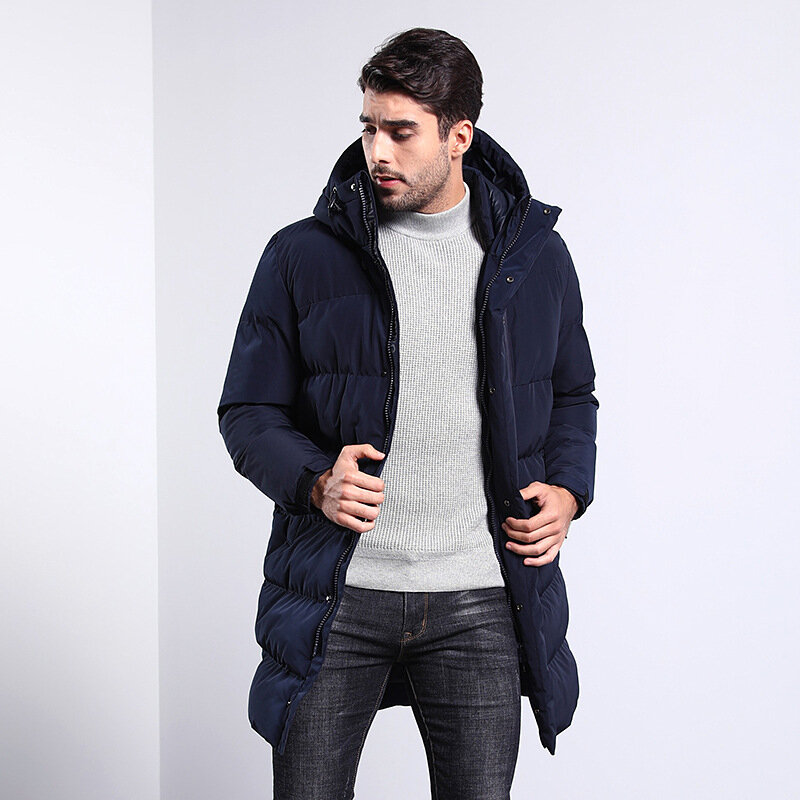 MRMT 2024 Brand Winter New Men's Jackets Down Cotton Leisure Cotton Long Overcoat for Male Thickened Warm Cotton Jacket Clothes