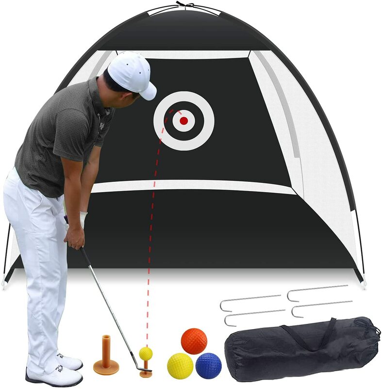 CRESTGOLF-Golf Mats Prática Net, Indoor e Outdoor Hitting Set, gaiolas de golfe, Golf Training Aids, Chipping Net, 2m, 3m