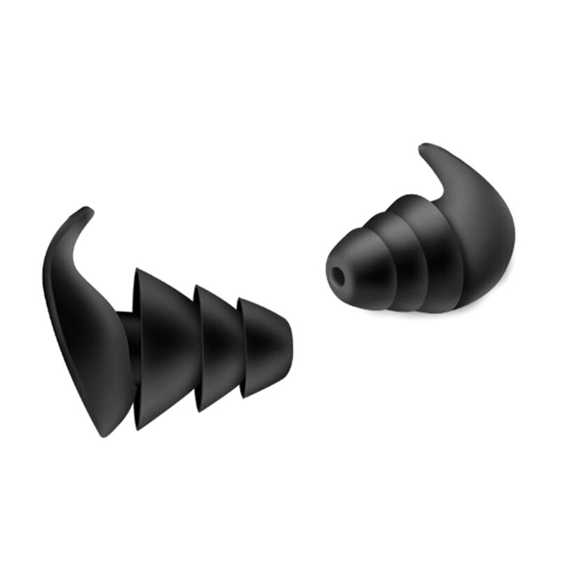 1 par de tapones para los oídos de silicona suave de 3 capas, Tapones Cónicos para los oídos con reducción de ruido para dormir, R9CB