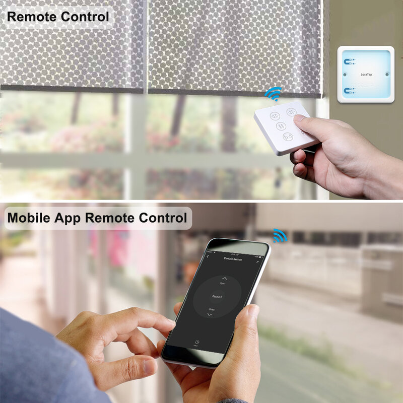 LoraTap Tuya Modul Relay Switch Motor Rana Roller Tirai Gorden dengan 2 Saluran Remote Google Smart Home Aplikasi Alexa DIY