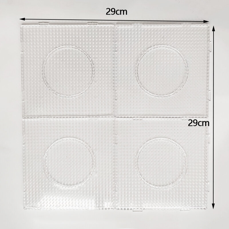 ミニfamaビーズ、透明な大きな正方形のまな板、DIY素材テンプレート、鉄製ビーズ、2.6mm、4個