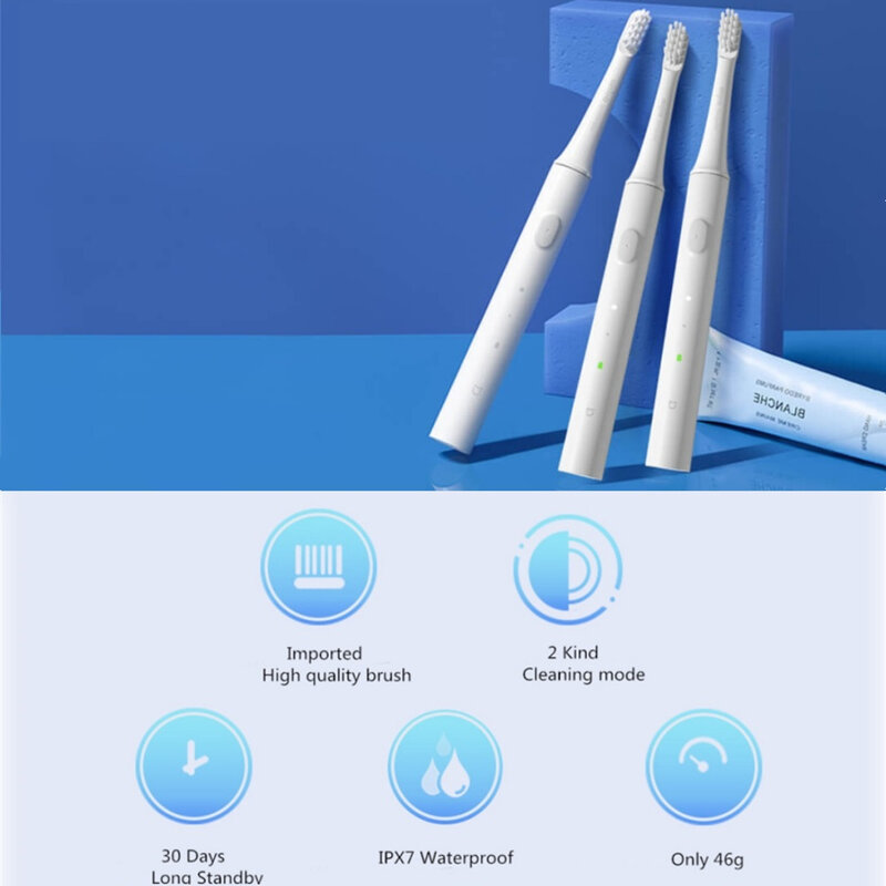 Originele Xiaomi Mijia Sonic Elektrische Tandenborstel Draadloze Usb Oplaadbare Tandenborstel Waterdichte Ultrasone Automatische Tandenborstel