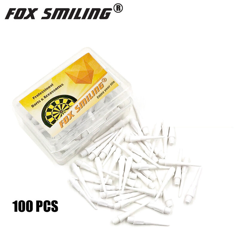 100PCS Colorful 25mm 2BA Professional Nylon Soft Tip Darts And Electronic Points Accessories Fox Smiling With Gift Flights