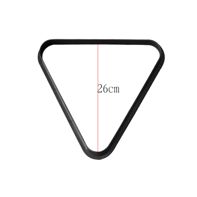 Boule de billard en plastique noir, support de Table triangulaire, taille Standard, accessoires de billard