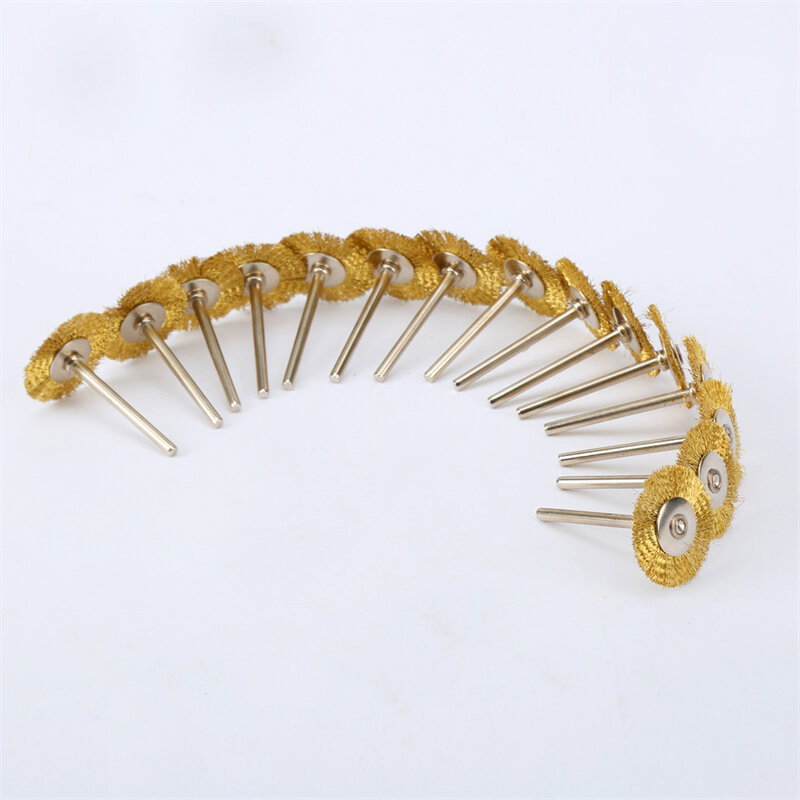 20Pcs 22mm Brass Copper Wire Wheel Brushes Rotary Polish Tool Power Die Grinder Accessories
