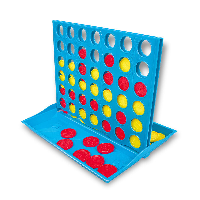 لعبة لوح شطرنج ثلاثي الأبعاد للأطفال مكون من أربع قطع لعبة خط المتابعة 4 ألعاب
