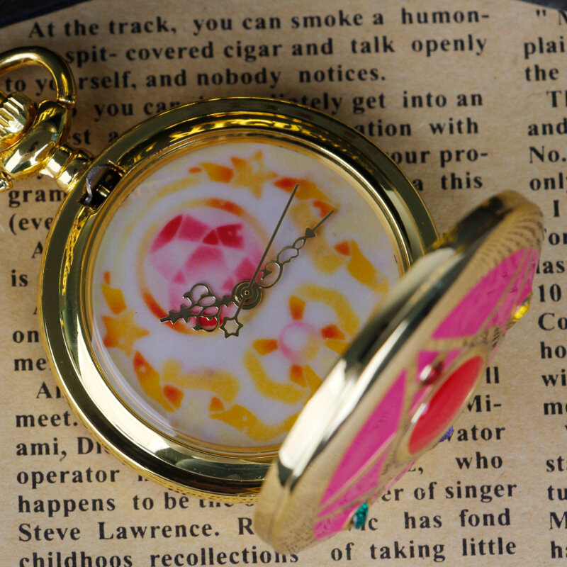 애니메이션 코스프레 목걸이 포켓 시계, 스팀펑크 시계, 체인 펜던트 포함