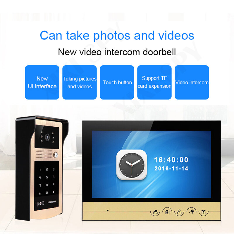 Intercomunicador video timbre video-ojo intercomunicadores para una casa privada video llamada portero automático para hogar video portero video teléfono Video