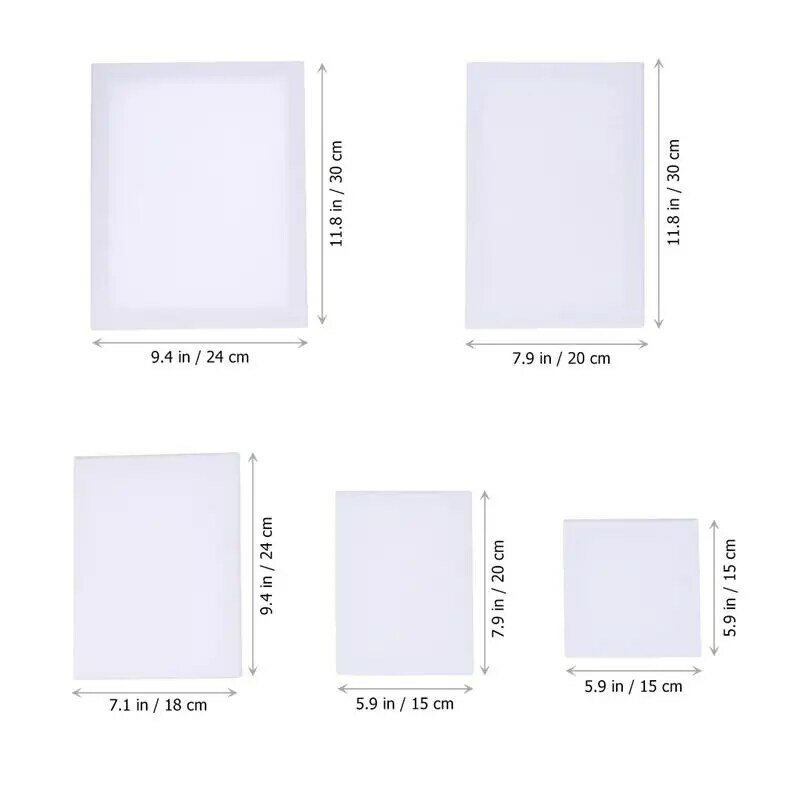 10Pcs Hout Schilderen Frame Katoen Wit Uitgerekt Canvas Frame Voor Tekening Schilderen Diy Canvas Schilderen Leveringen