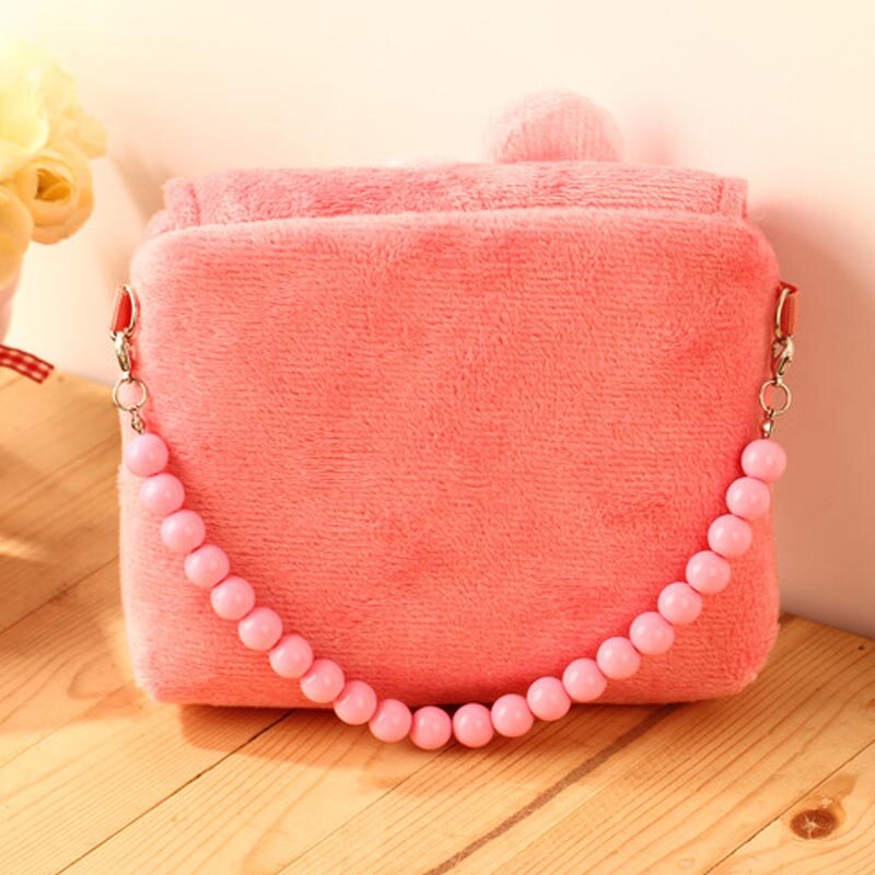 2020 new cute three-dimensional flower plush messenger pouch princess bag baby girl child kindergarten shoulder bag gift