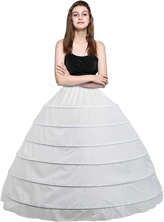 Enagua de 6 aros para mujer, falda antideslizante de crinolina para fiesta y boda, nuevo diseño de primavera