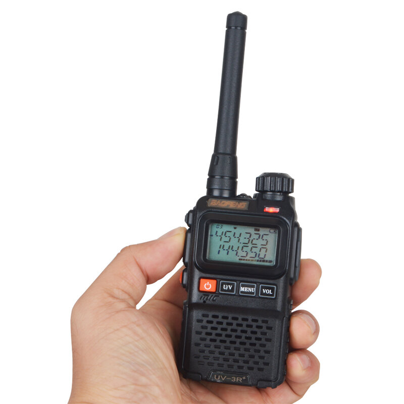 Baofeng UV-3R + Pro dwuzakresowe VHF/UHF 99CH Mini Walkie Talkie VOX kompaktowe Radio dwukierunkowe FM