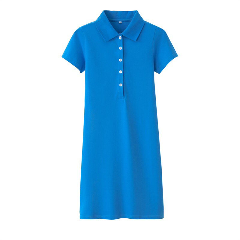 ¡Novedad de 2020! Camiseta larga para mujer, vestido deportivo de verano con cuello vuelto, vestido femenino para tenis