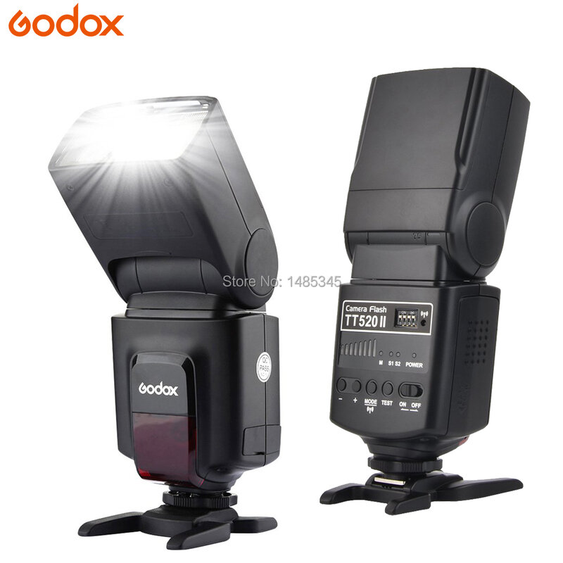 Godox TT520 II Flash TT520II z wbudowanym sygnałem bezprzewodowym 433MHz w filtr kolorów zestaw do aparatów canon Nikon Pentax Olympus lustrzanki cyfrowe