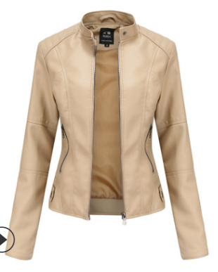 Jaqueta de couro sintético pu feminina, casaco de motocicleta preto, da moda para primavera e outono