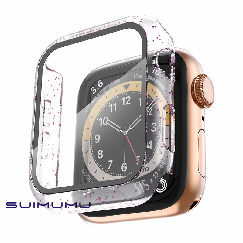 Apple Watch SE 커버 시리즈 6/5/4/3/2/1 용 화면 전체 보호 하드 케이스 38mm 42mm 케이스, Iwatch 40mm 44mm 81019