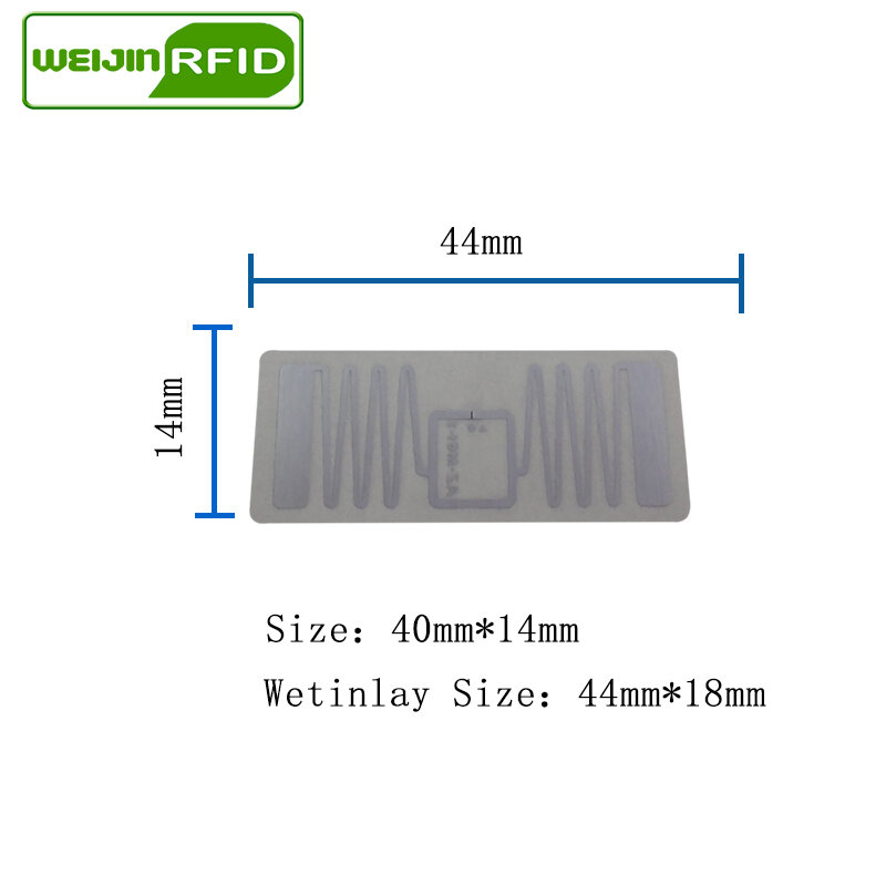UHF RFID Tag Stiker Impinj M61-1 Basah Inlay 915Mhz 900 868Mhz 860-960MHZ MR6-P EPCC1G2 Gratis Pengiriman Perekat Pasif RFID Label