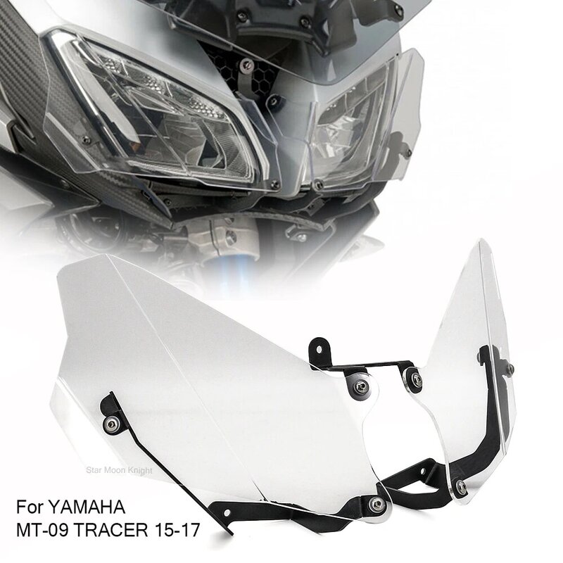 รถจักรยานยนต์อุปกรณ์เสริม Grille ไฟหน้าเลนส์ป้องกันยามสำหรับ YAMAHA MT-09 TRACER 2015 2016 2017 MT09 Tracer