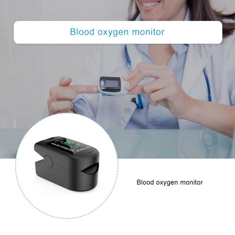 1 Uds Monitor de oxígeno en sangre dedo Clip oxímetro de pulso pantalla oxímetro dedo salud Monitor digital oxímetro