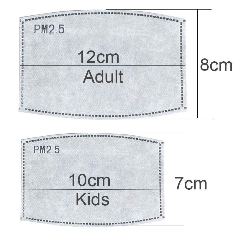10 sztuk pm2.5 filtr 5 warstwy przeciwkurzowe dla dorosłych i dla dzieci usta maska w celu uzyskania hepa uniwersalny carbon maski filtry 50 sztuk