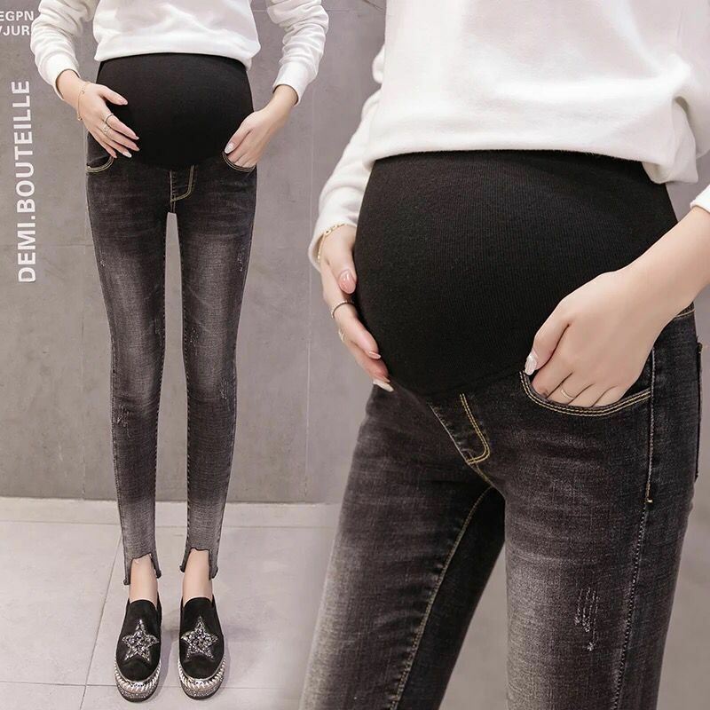 Moederschap Denim Jeans Voor Zwangere Vrouwen Met Pocket Enkel Blauw Verpleging Kleding Zwangerschap Skinny Leggings Broek Kleding