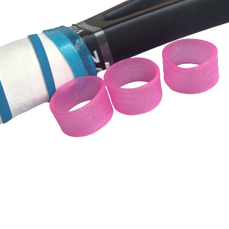 Anillo de agarre de silicona para raqueta, accesorio de goma de sellado, 5 piezas, Color caramelo, venta al por menor