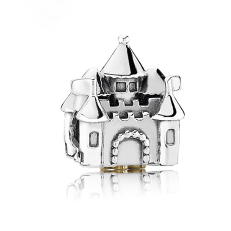 Mode Baru Pesona Asli Kastil Busur Tetesan Air Manik-manik Cinta Asli Pandora Wanita Gelang Perhiasan Aksesori Hadiah
