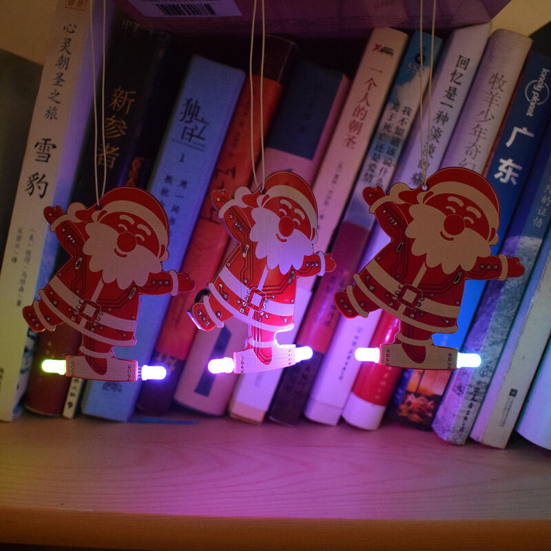 لتقوم بها بنفسك سانتا كلوز شجرة عيد الميلاد زينة زخرفية الموسيقى RGB LED عدة إلكترونية