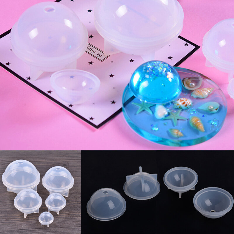 Molde de silicona esférico en forma de bola, esferas esféricas de silicona estéreo para hacer joyas, decoración de resina artesanal, moldes para pasteles, herramientas para hornear