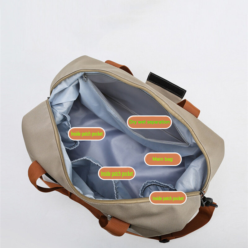 Bolsos de viaje impermeables a la moda para hombres y mujeres, bolso de mano de tela Oxford, bolso de hombro de lona, bolso de equipaje de viaje, bolsa de noche de fin de semana