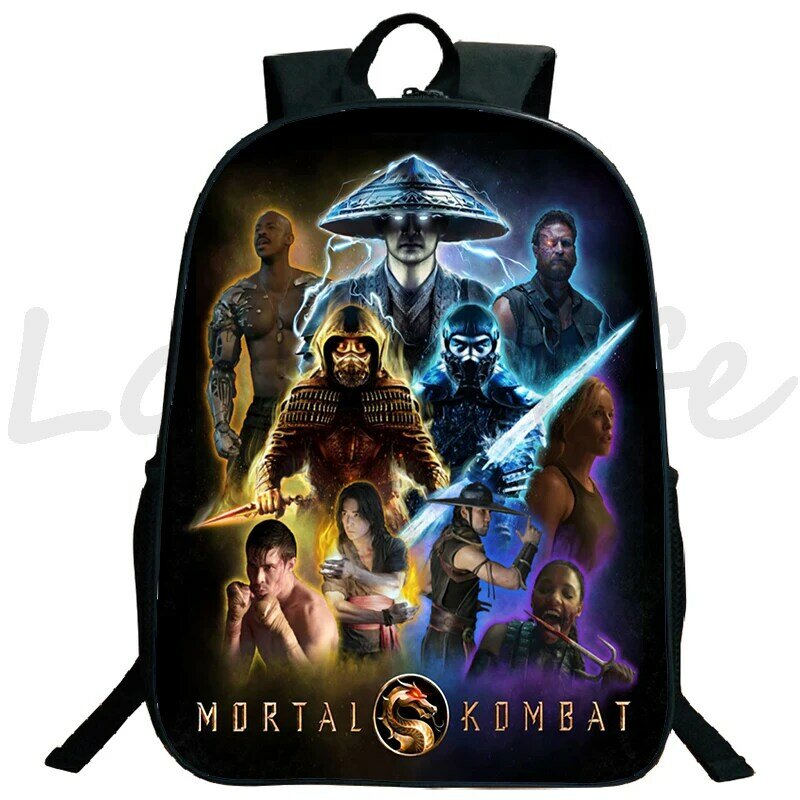Рюкзак для мальчиков и девочек Mortal Kombat, школьные ранцы с мультипликационными играми, школьные рюкзаки для подростков, красивый рюкзак с 3d принтом для пеших прогулок