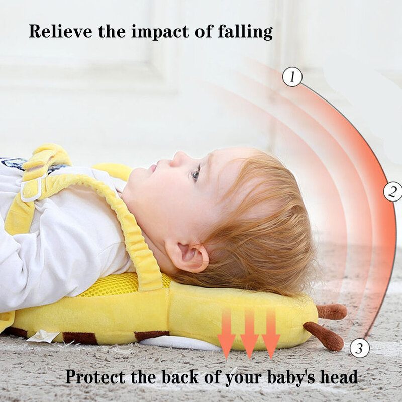 Protetor de cabeça do bebê da criança almofada mochila proteção contra desgaste ajustável segurança infantil de volta para caminhantes do bebê cabeça protetora