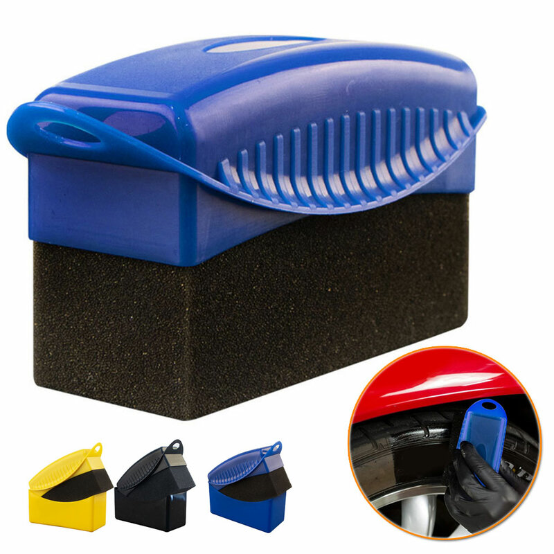 Cepillo de esponja para pulido y encerado de ruedas de coche, plásticos ABS para lavado de herramienta de limpieza, mantenimiento de lavado de coches, 1 ud.