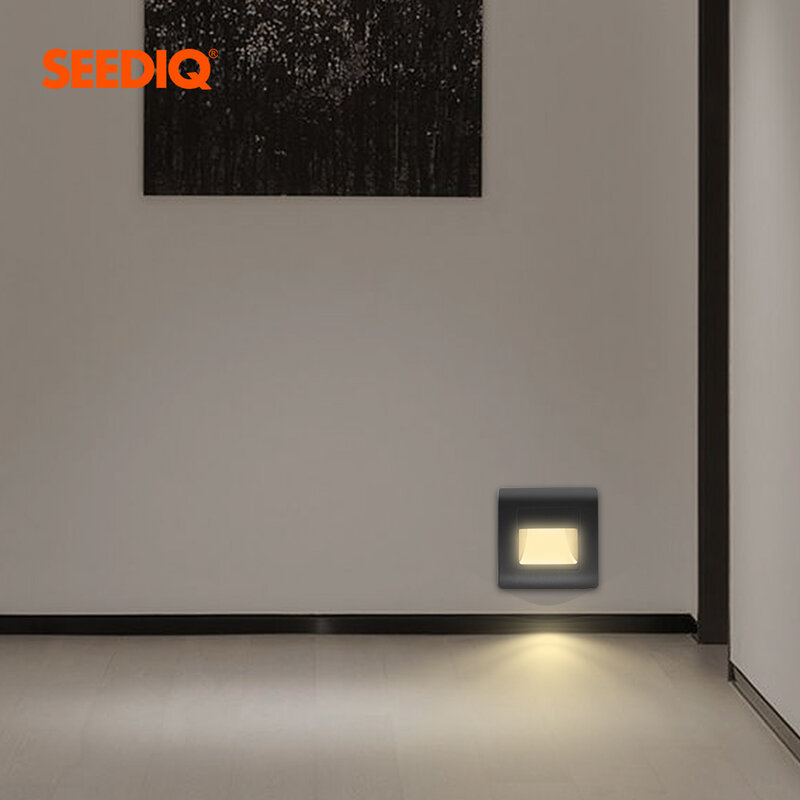 Sensor PIR Tersembunyi Lampu Dinding LED Tangga untuk Rumah Tangga Lampu Dinding Lampu Koridor AC85-265V Lampu Sensor Pencahayaan Dinding Tangga