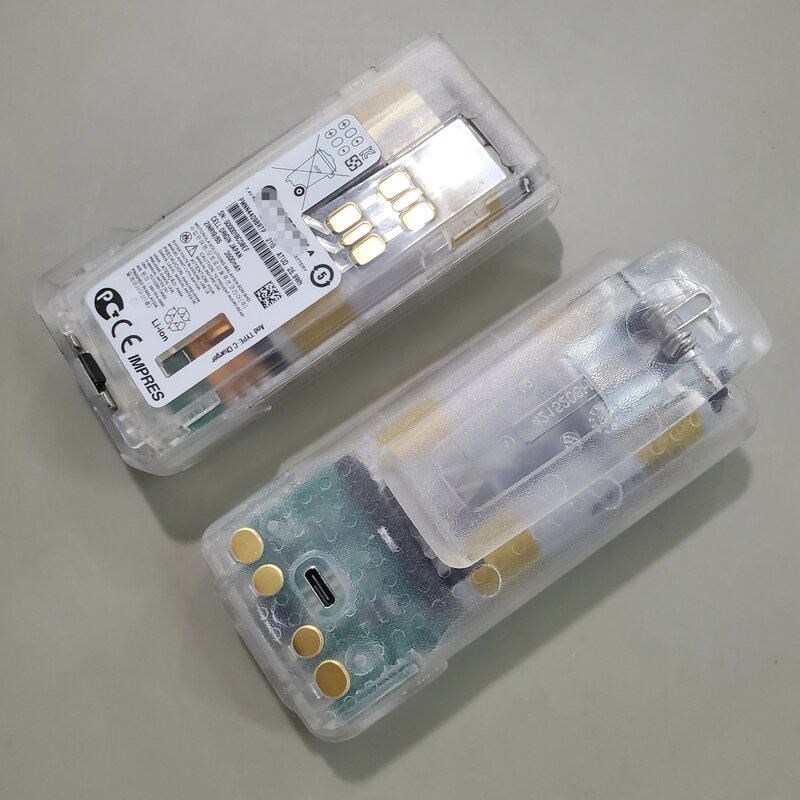 Transparent Typ-c version Walkie Talkie Batterie PMNN4409 PMNN4409BR für XiR P8608 XiRP8668 XiR P8660 DEP550