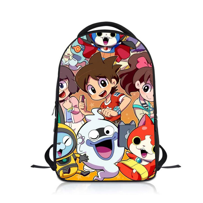 Anime yo-kai zegarek plecak dla studentów tornister dzieci Cartoon plecak chłopcy dziewczęta plecak Bookbag Kids Satchel