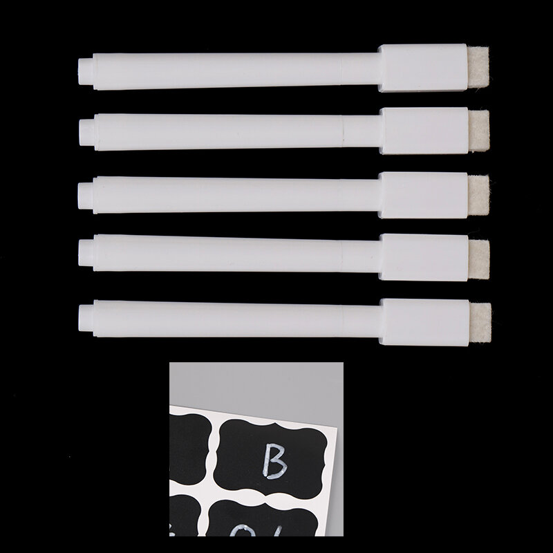 Rotulador de tiza líquida blanca borrable, marcador para ventanas de vidrio, pizarra, 3, 5 piezas
