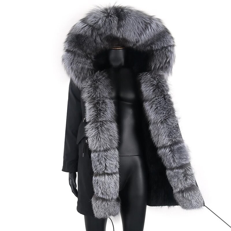 Men Waterproof Winter Jacket Long Parka Warm Real Fox Fur Coat  2021 Thick 7xl Natural Fur Collar Hood Outerwear Streetwear