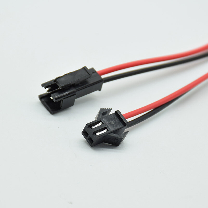 JST SM-Connecteur de fil mâle à femelle, câble en queue de over, prise à 2 broches, 10cm de long, 5 paires, 10 pièces