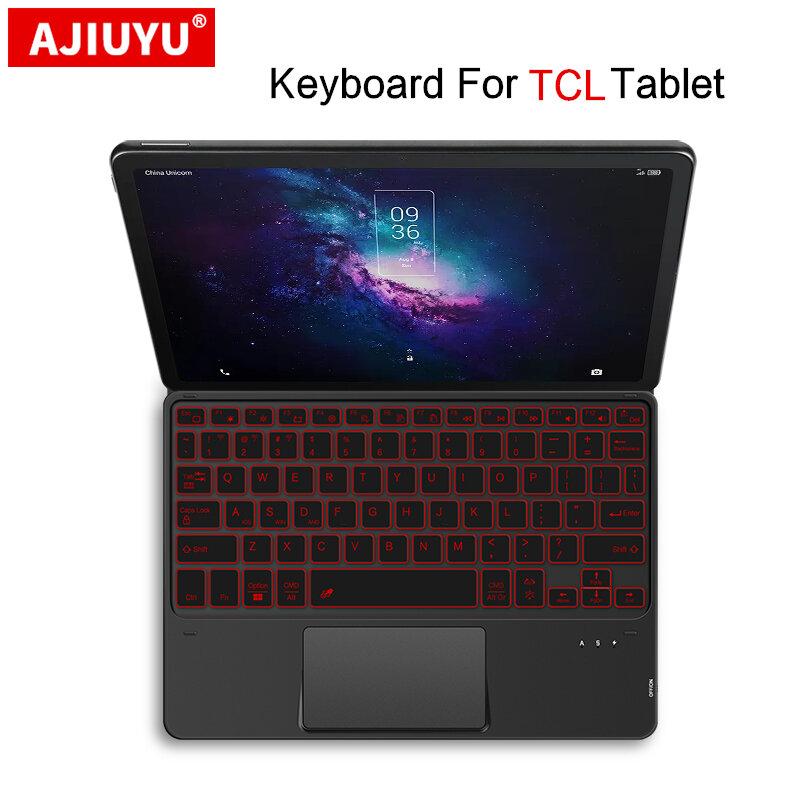 AJIUYU TouchPad Keyboard Backlight Bluetooth For TCL 10 TAB Max 10s 10 Neo 8L 7 Lite TABMax ALCATEL JOY TAB 2 Tablet Case