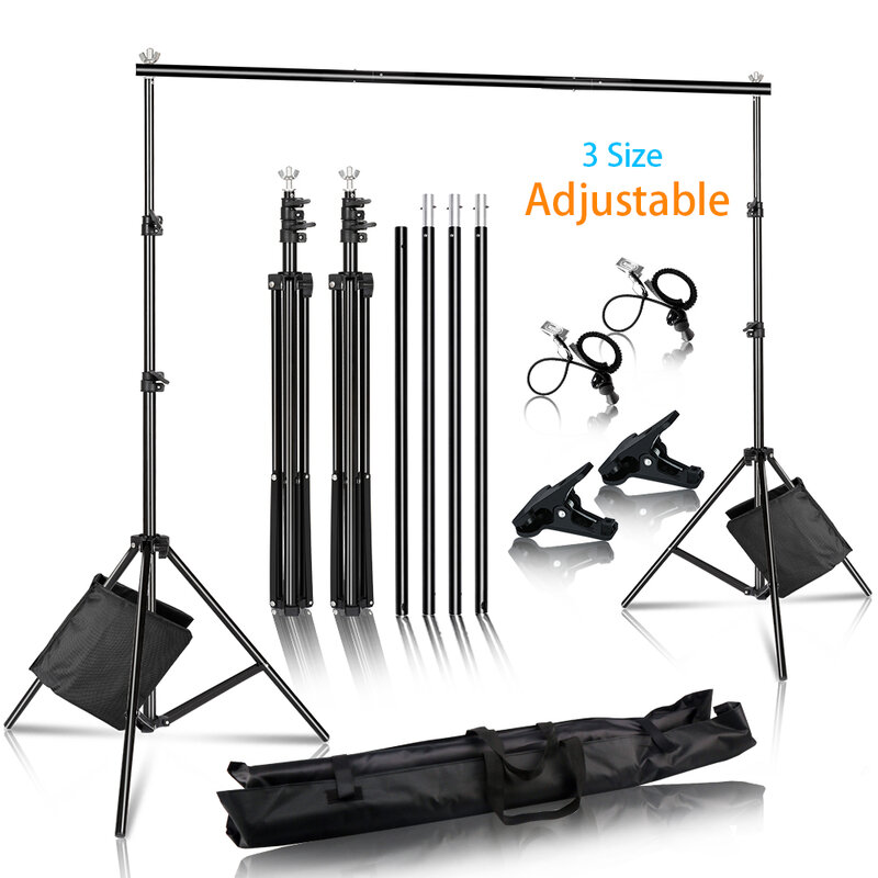 Photography Backdrop Stands Photo Studio Background Backdrops Chromakey Green Screen Support System Frame Carry Bag Light Kits