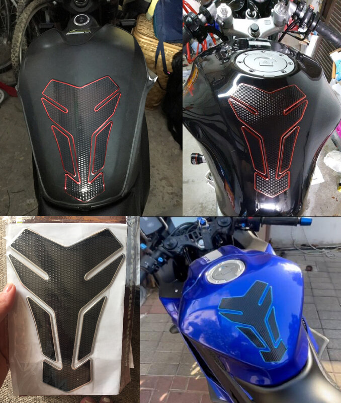 Case Pelindung Pad Tangki Sepeda Motor Decal Bahan Bakar Minyak Gas 3D untuk Honda Suzuki Kawasaki Glory Ducati untuk Yamaha YZF V-MAX