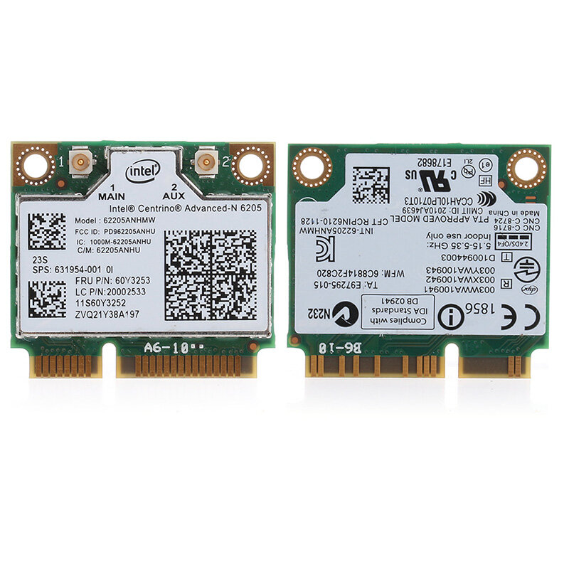 Mini carte PCI-E Wlan sans fil, wi-fi, 300M, Intel 6205, 8570W, 8470W, double bande