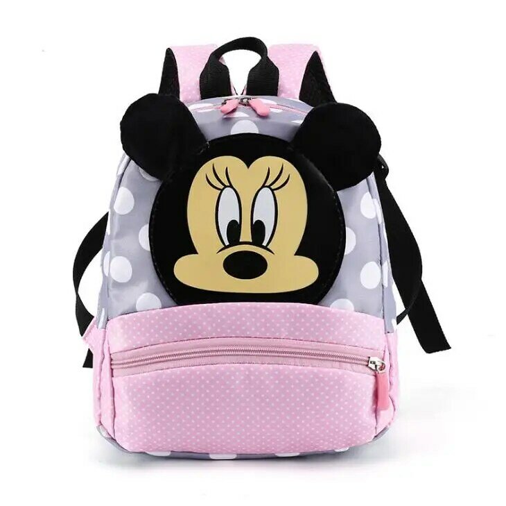 Disney กระเป๋าเป้สะพายหลังการ์ตูนเด็ก Minnie Mickey Mouse เด็กน่ารักกระเป๋านักเรียนโรงเรียนอนุบาล Schoolbag เด็...