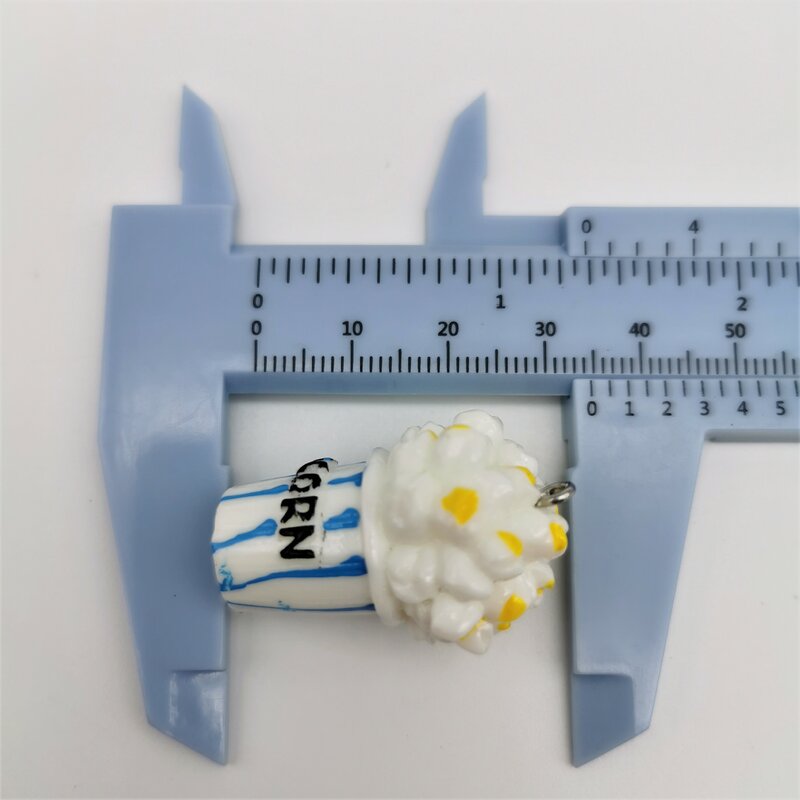 4 sztuk 3D 34*22mm żywica szlam wypełniacz Popcorn Charms bardzo ładny brelok wisiorek naszyjnik dla DIY dekoracji domek dla lalek