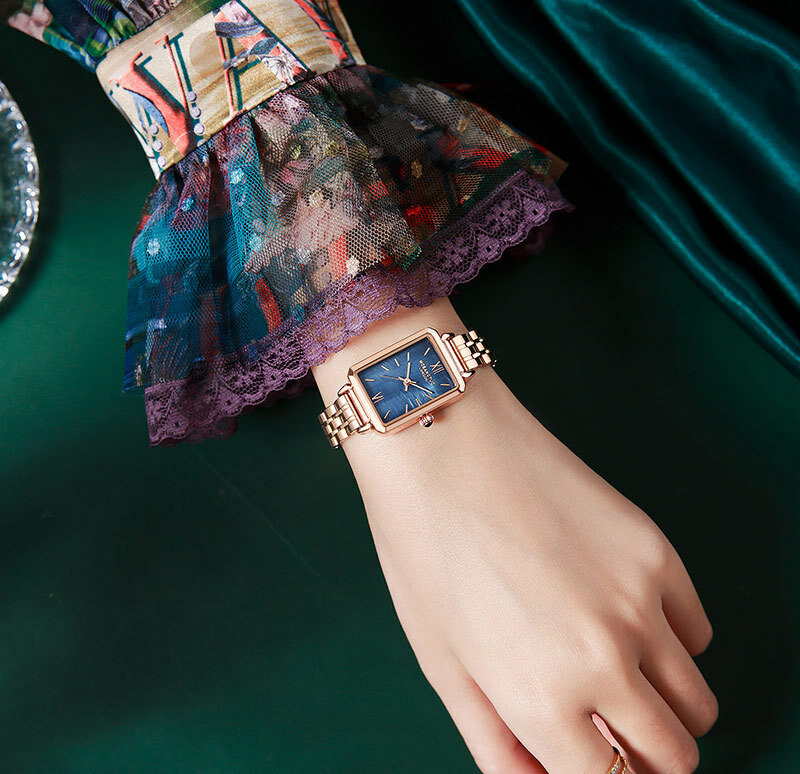 Orologi donna 2021 Fritillaria Vintage rettangolare orologio da donna quarzo acciaio inossidabile orologio da donna piccolo di lusso di marca superiore